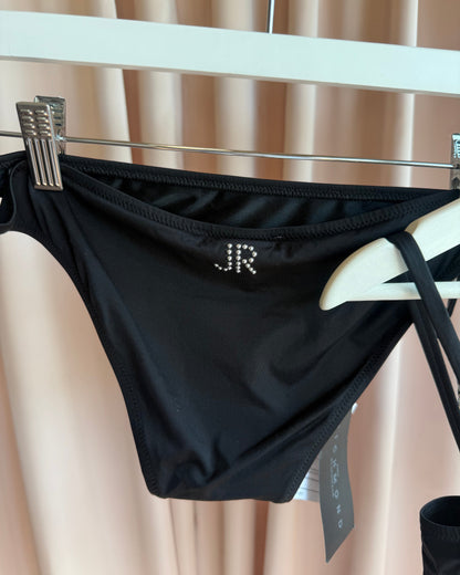 John Richmond Deadstock Black Pierced Grommet Bikini