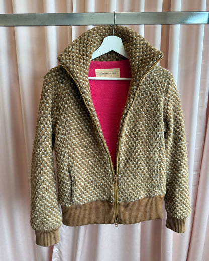 Tsumori Chisato Printed Brown Alpaca Wool Blend Jacket