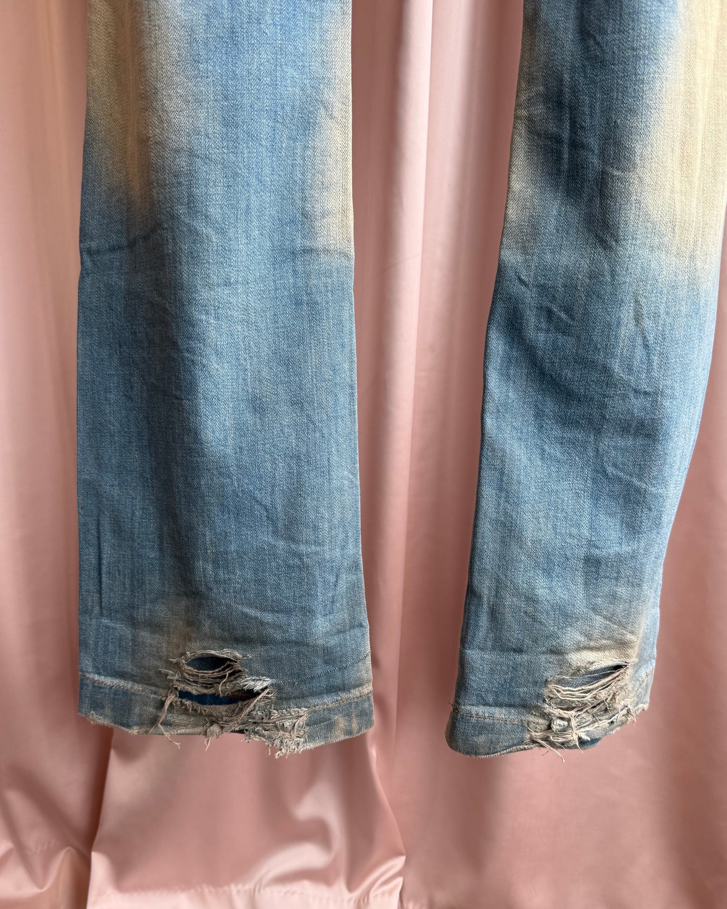 Dolce & Gabbana 2000's Bleached Distressed Denim