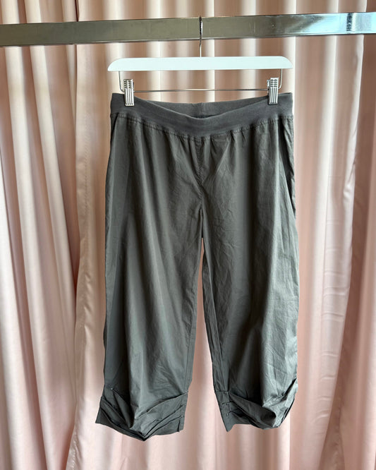 Cop Copine Charcoal Grey Lightweight Cropped Pants