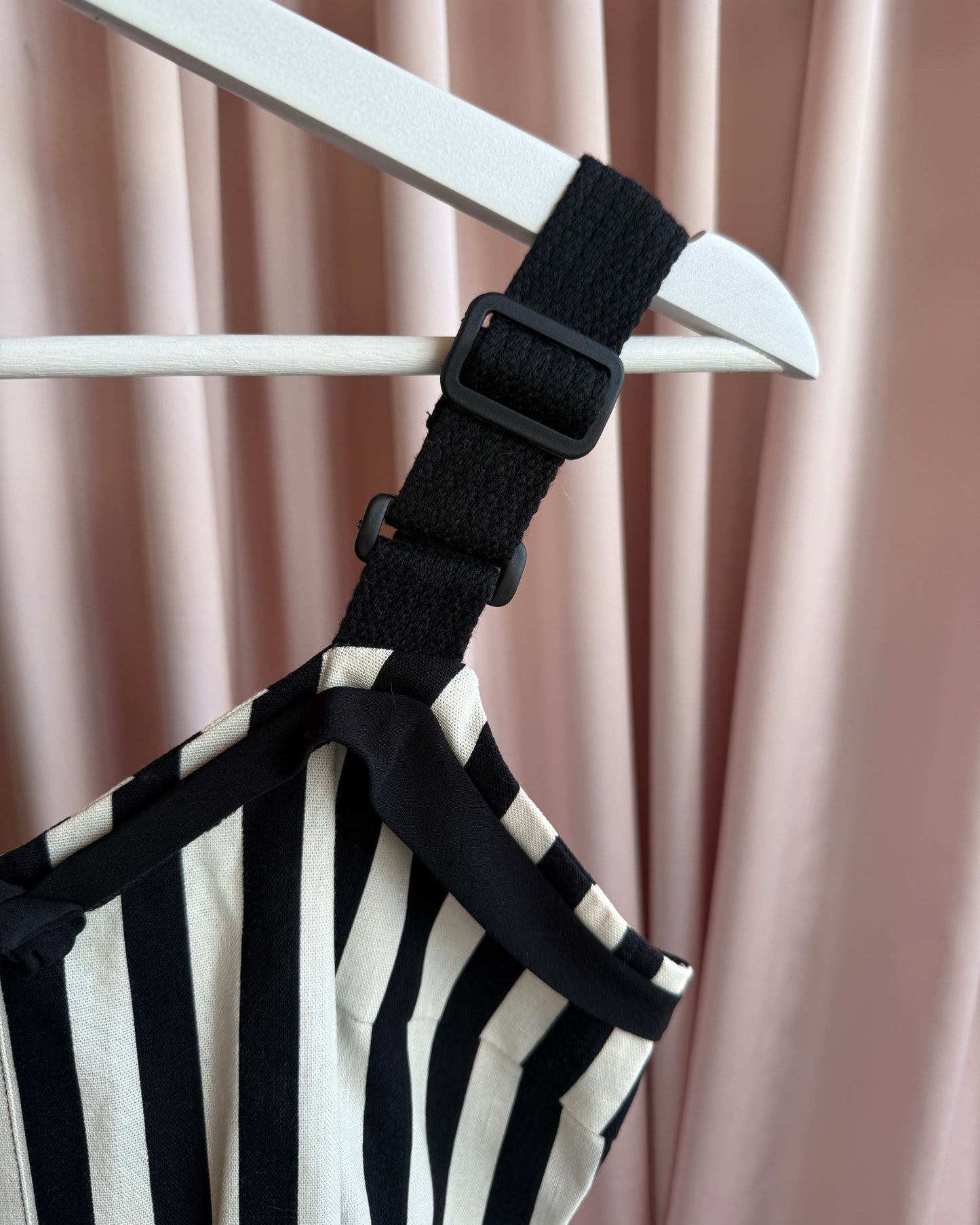 1990's Dancing Riot Black & White Striped Jumpsuit
