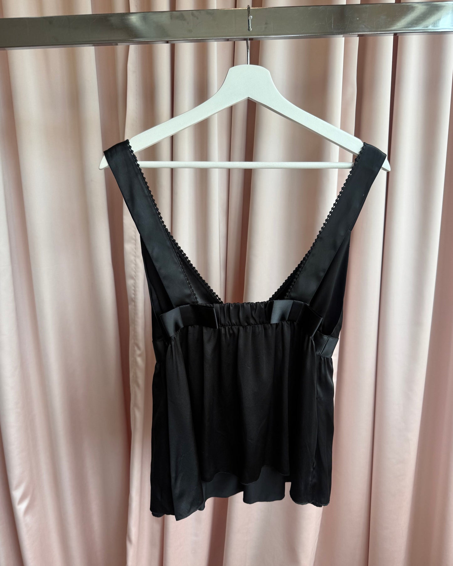 See by Chloé Black 100% Silk Camisole Top