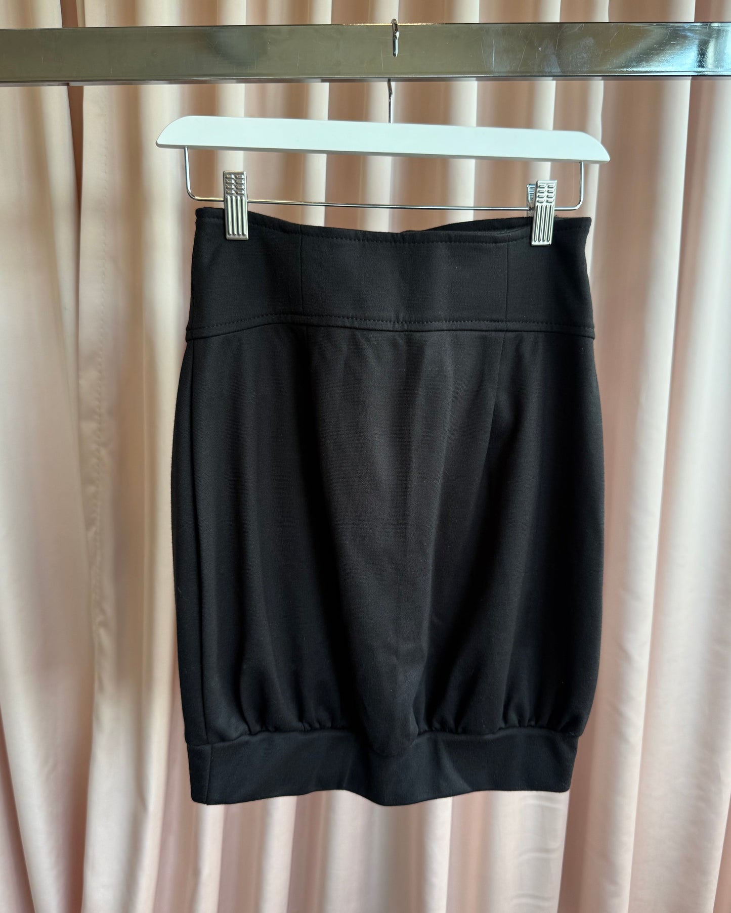 Japanese Brand High Rise Zipper Detail Black Skirt