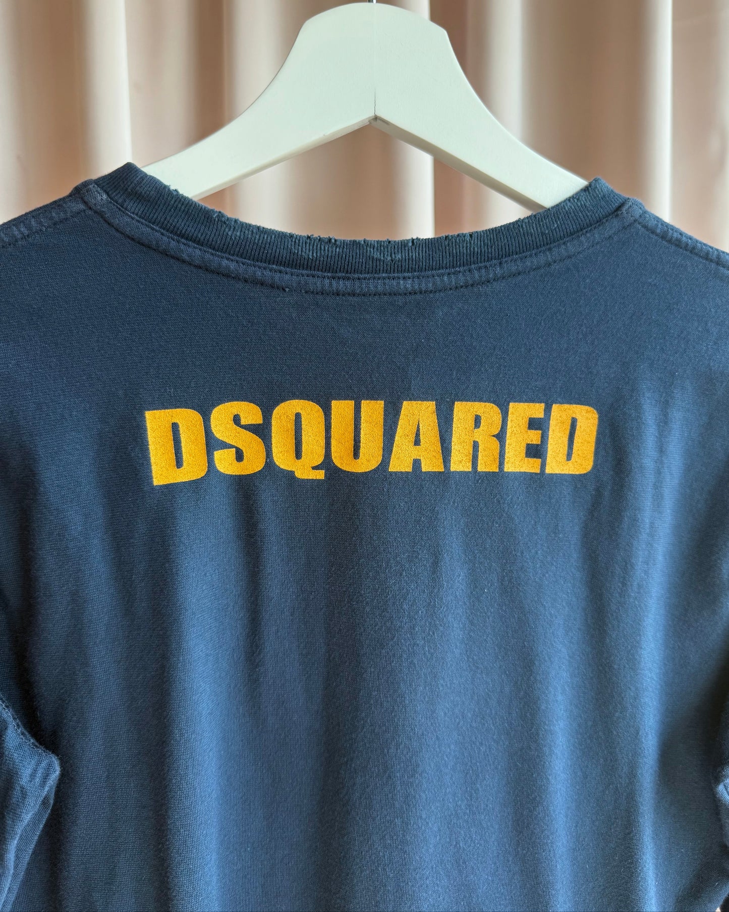 Dsquared² F/W 2004 "Fuckin' Freezing" Graphic Navy Long Sleeve T-Shirt
