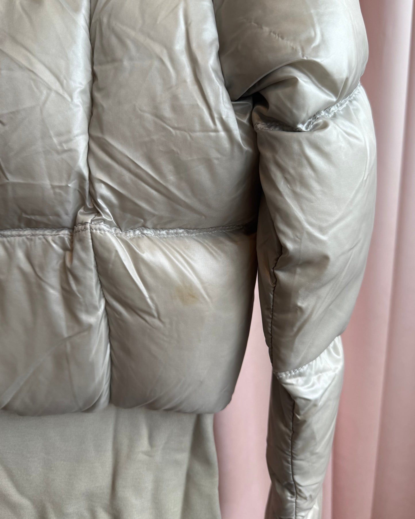 Patrizia Pepe Grey Goose Down Puffer Jacket
