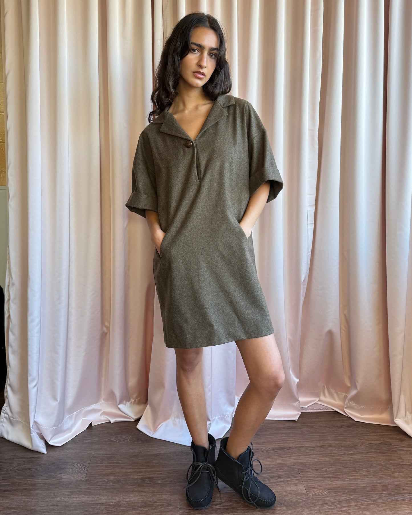 Isabel Marant Wool & Cashmere Collared Dress