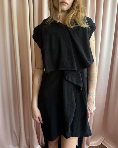 Rick Owens DRKSHDW F/W 16 Black High Low Dress