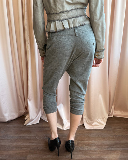 Isabel Marant Grey Alpaca Wool Drop Trousers