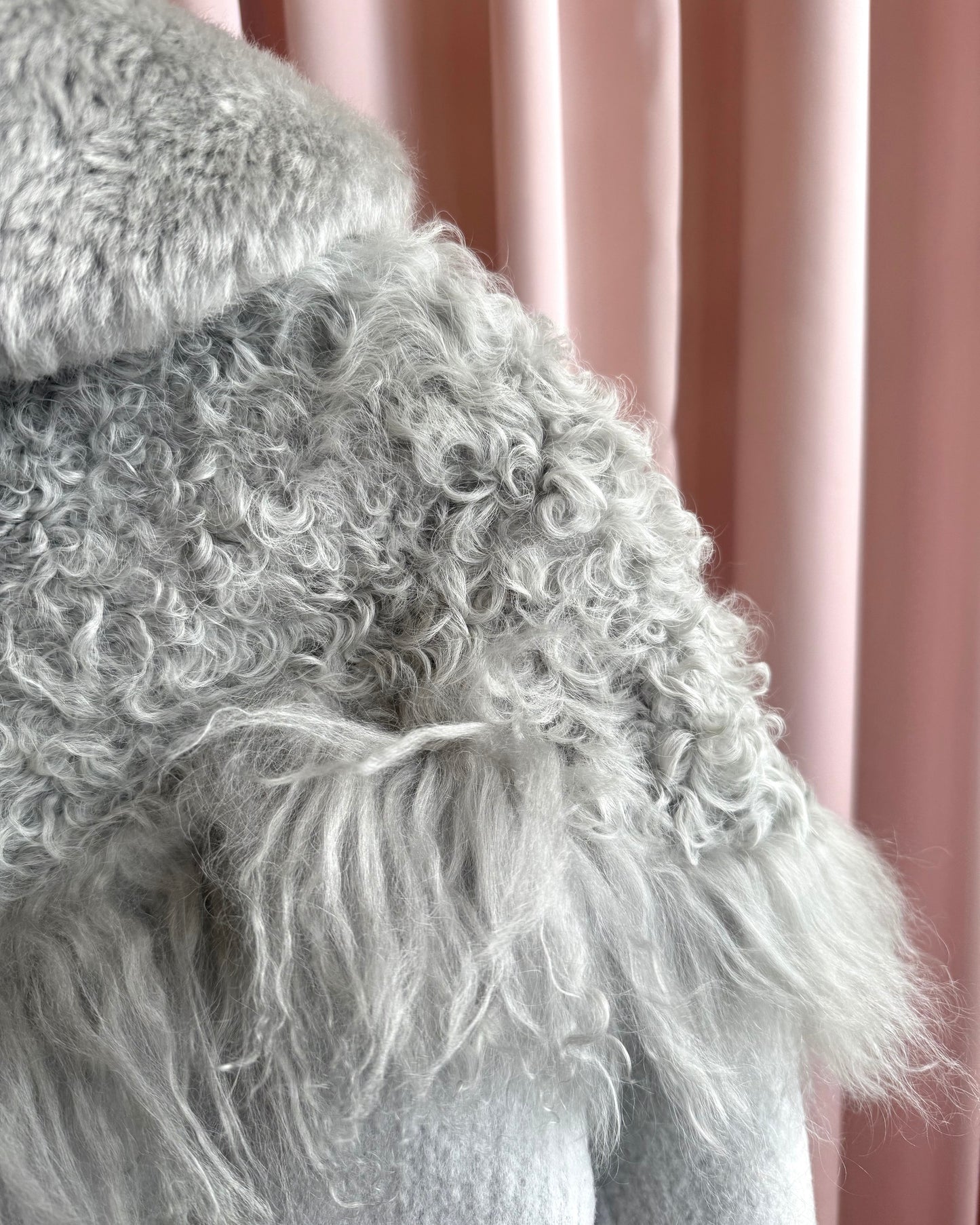 Marc Jacobs Kalgan & Mongolian Lamb Shearling Fur Grey Jacket