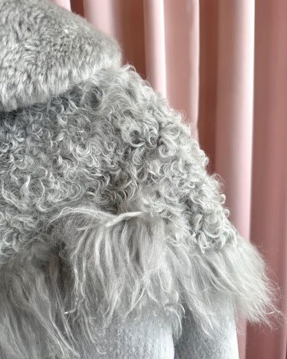 Marc Jacobs Kalgan & Mongolian Lamb Shearling Fur Grey Jacket