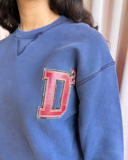 Dsquared² “League” Spell Out Logo Patch Navy Sweatshirt