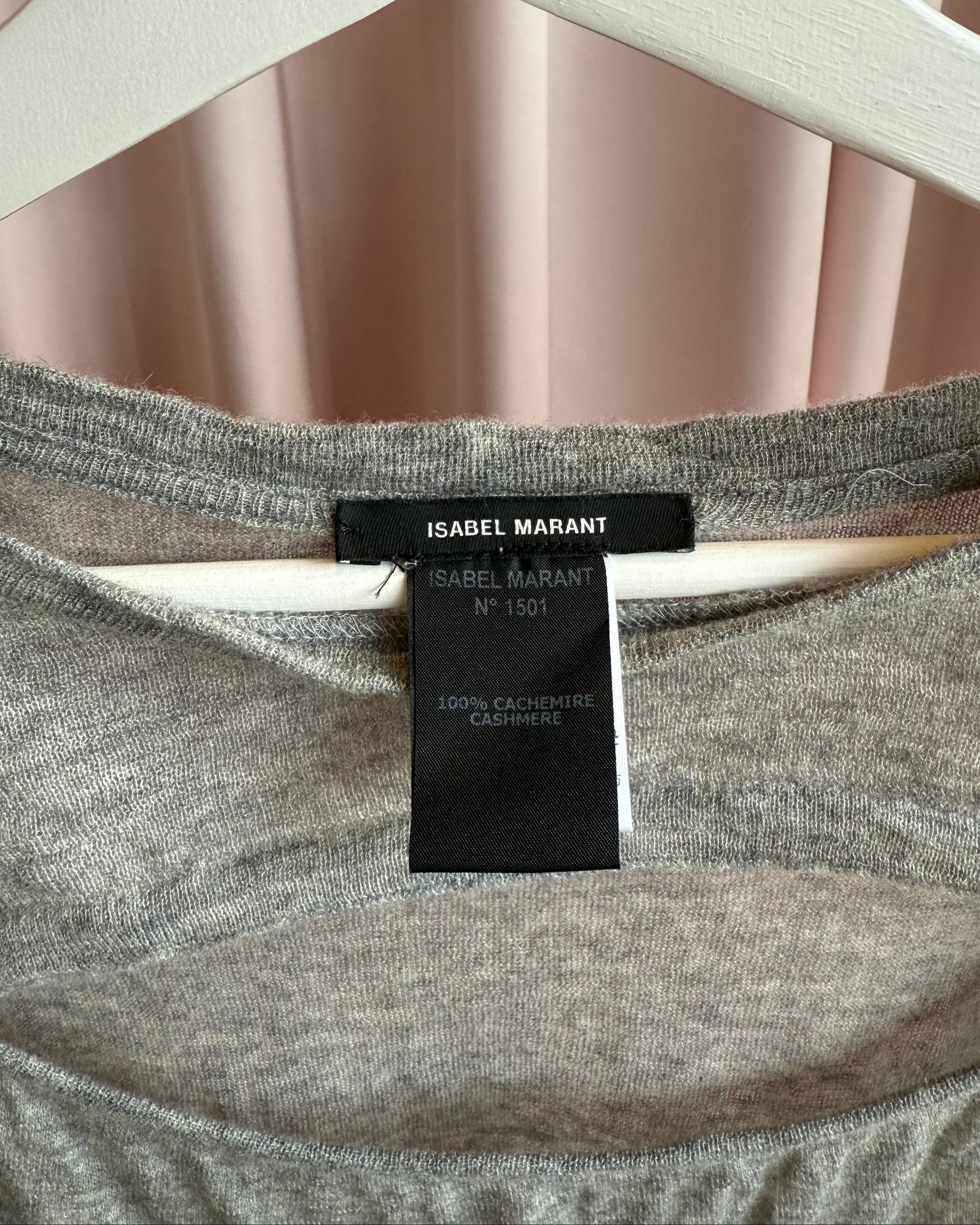 Isabel Marant 100% Cashmere Cut Out Grey Sweater
