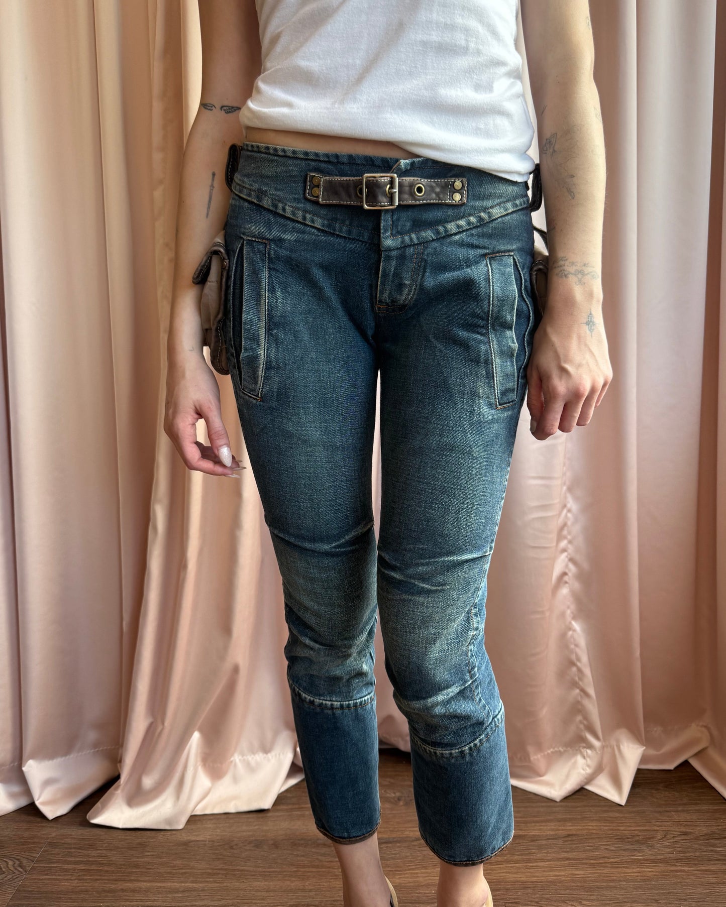 Dsquared² F/W 2004 Cropped Cargo Pocket Denim