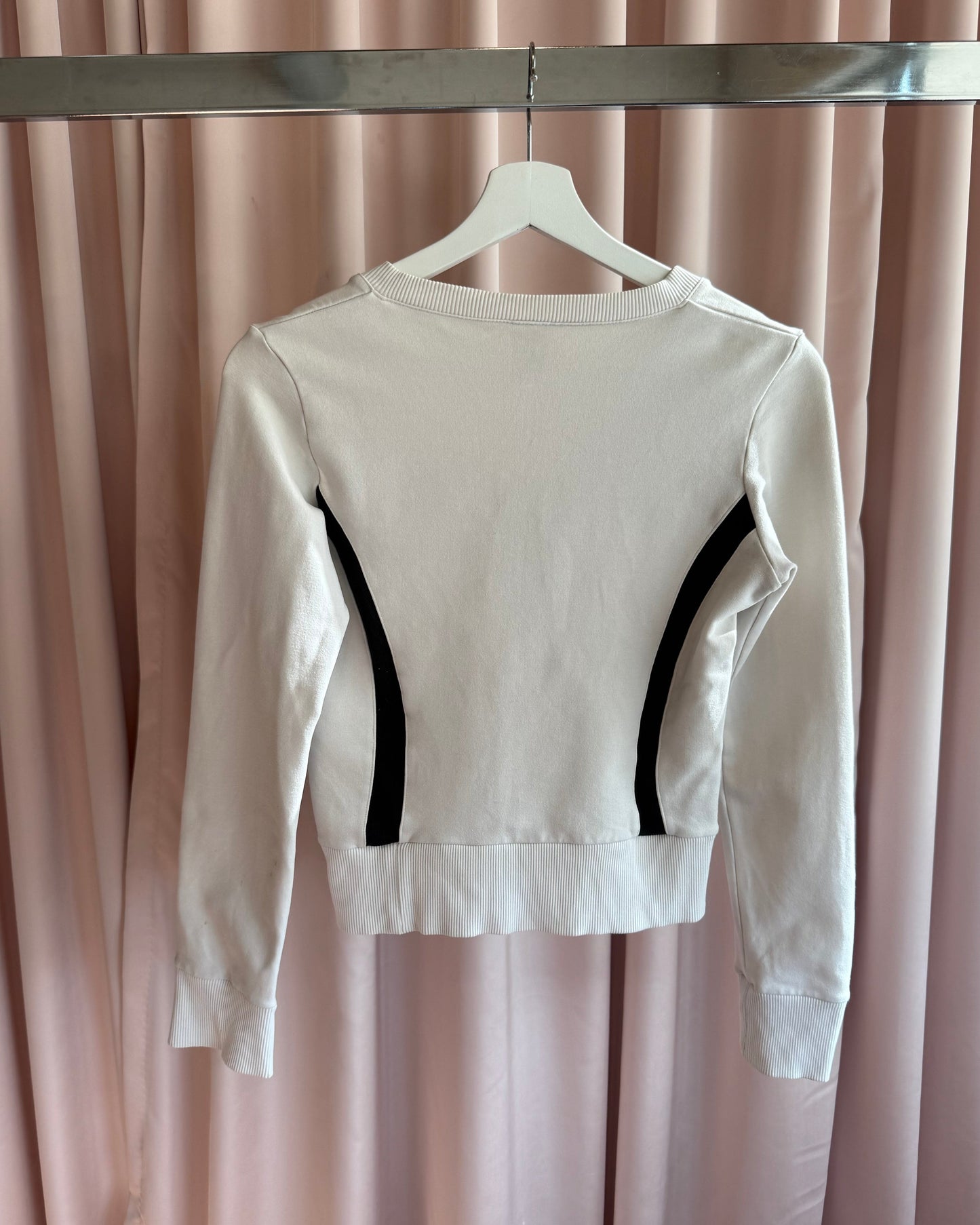 Bikkembergs Off-White & Black Logo Graphic V-Neck Sweatshirt