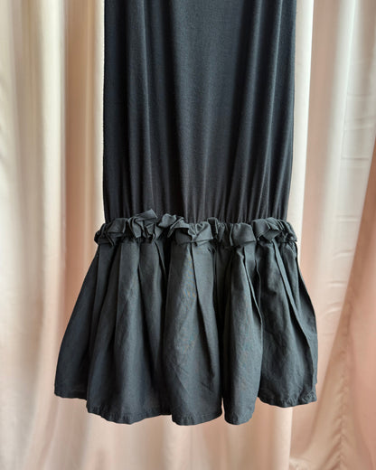 Italian Brand Drop Waist Black Tank Dress