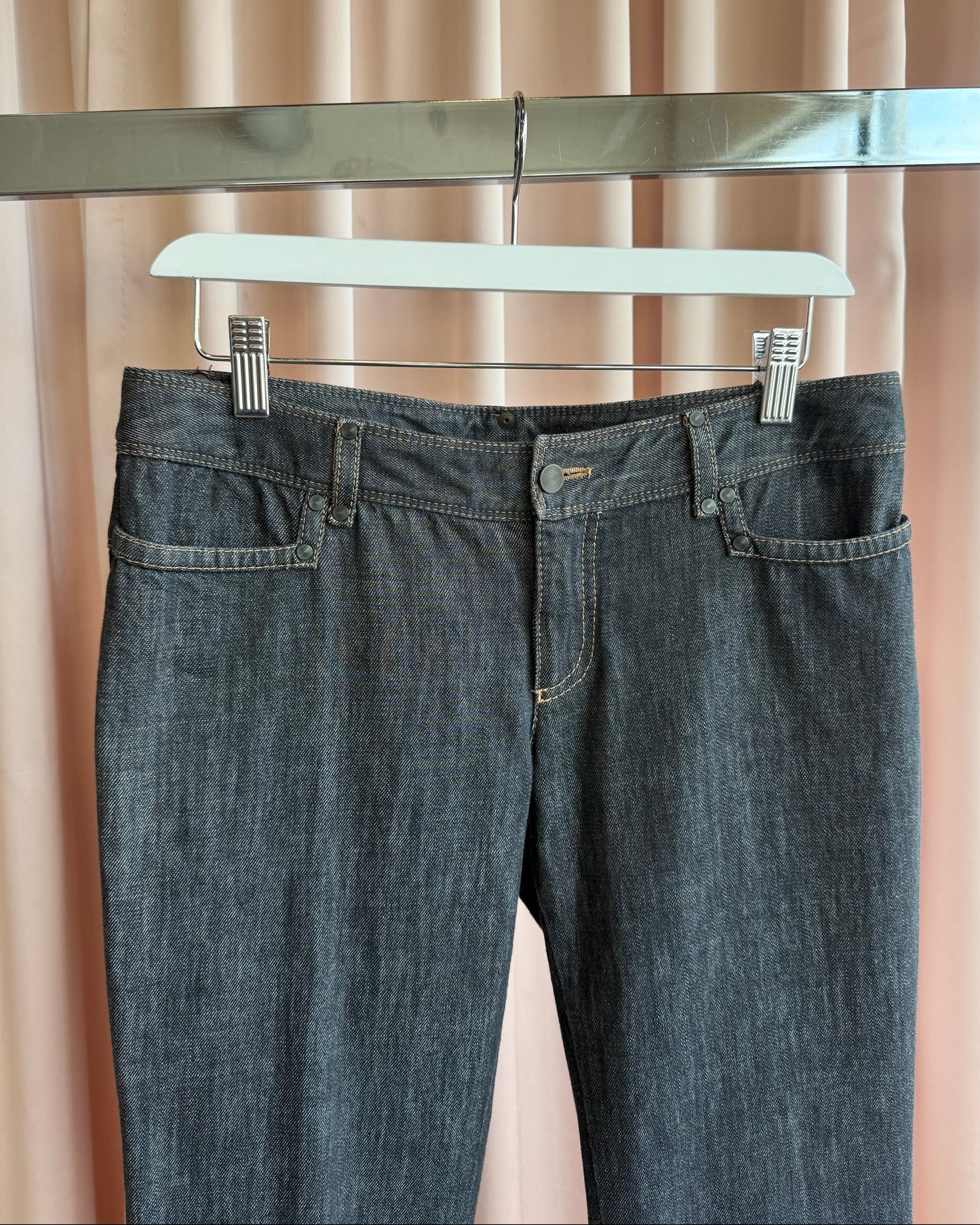 Gucci S/S 2003 Snap Back Dark Wash Slim Cut Denim