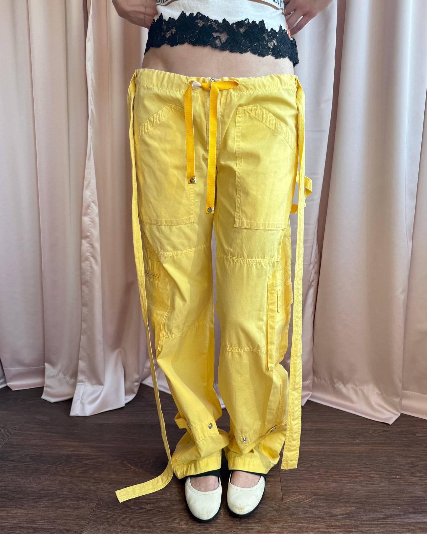 Raid Gauloises Yellow Straight Leg Cargo Pants