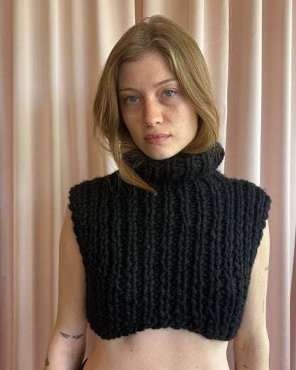 Helmut Lang F/W 2002 Black Knit Turtleneck Dickie