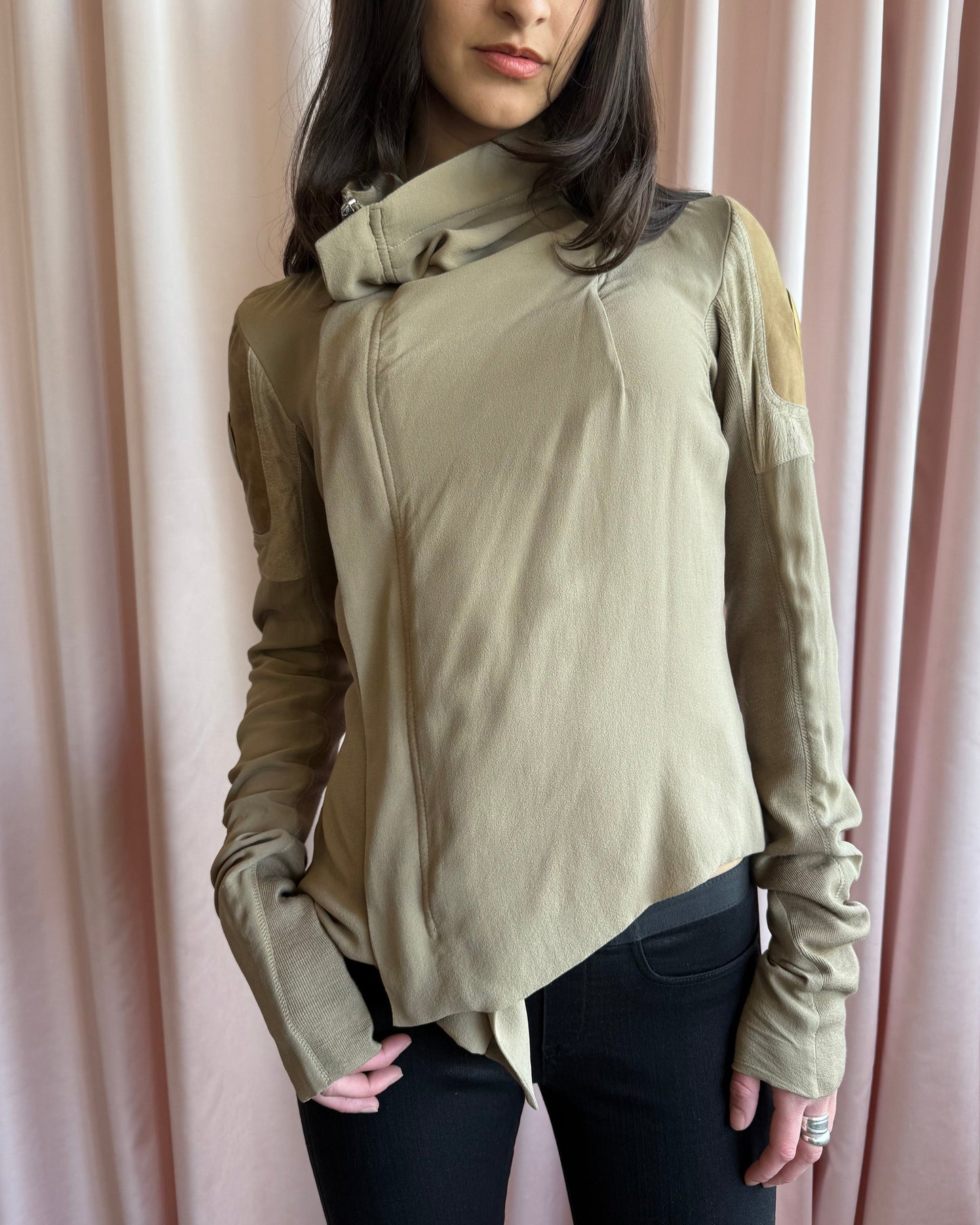 Rick Owens S/S 13 Island Olmar & Mirta Brass Shoulder Silk Jacket
