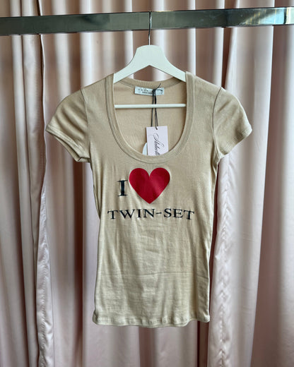 Twin-Set Simona Barbieri Deadstock "I Love Twin-Set" Top