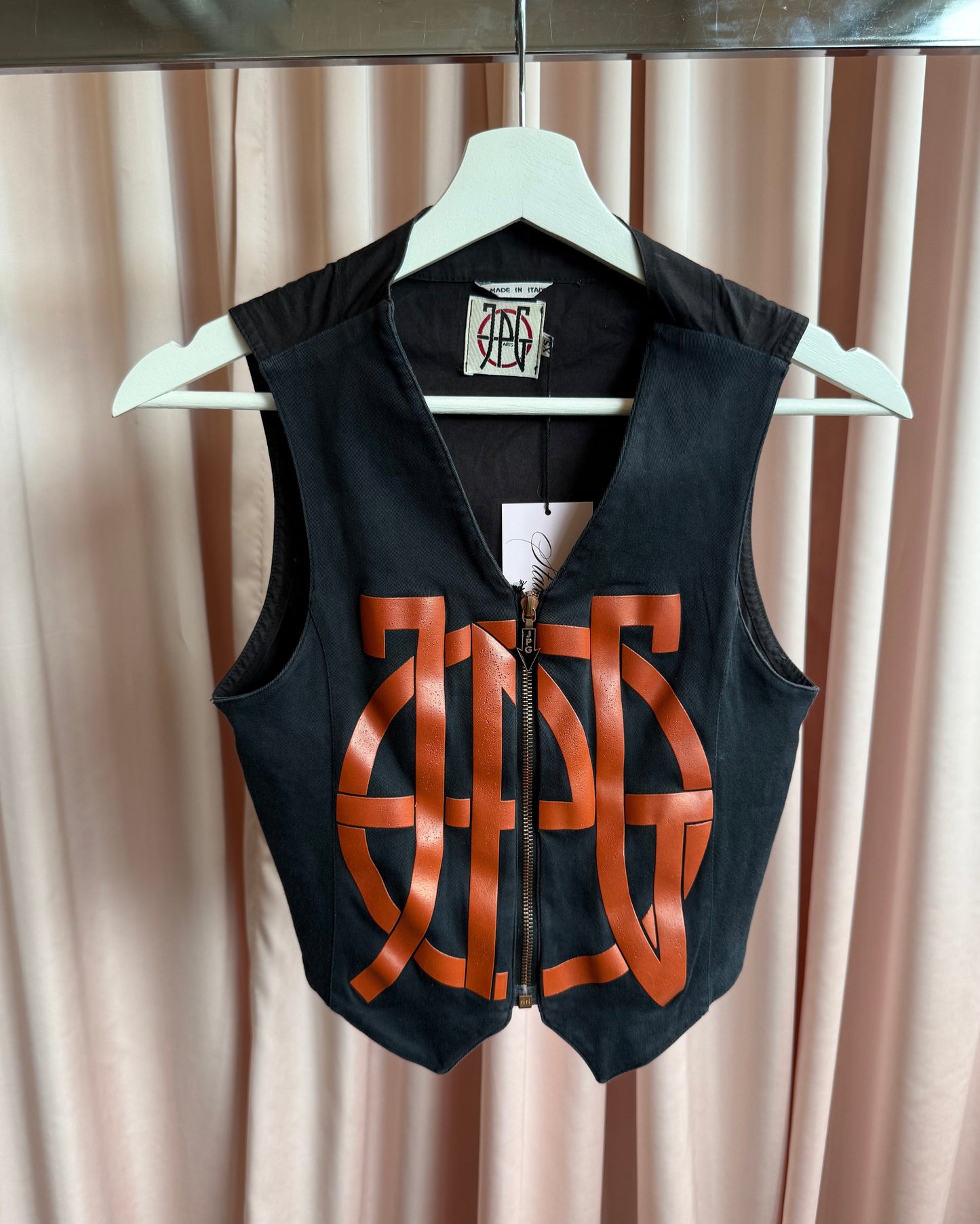 1990's Jean Paul Gaultier JPG Logo Zip Up Vest