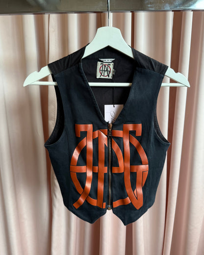 1990's Jean Paul Gaultier JPG Logo Zip Up Vest