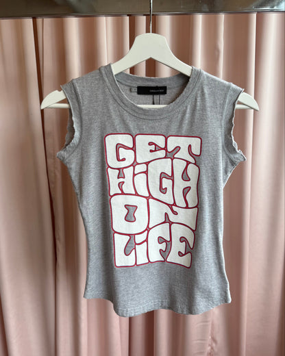 Dsquared² S/S 2005 "Get High On Life" Grey Tank Top