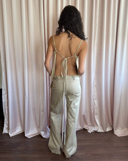 Plein Sud Deadstock S/S 2002 Wide Leg Frayed Waist Trousers