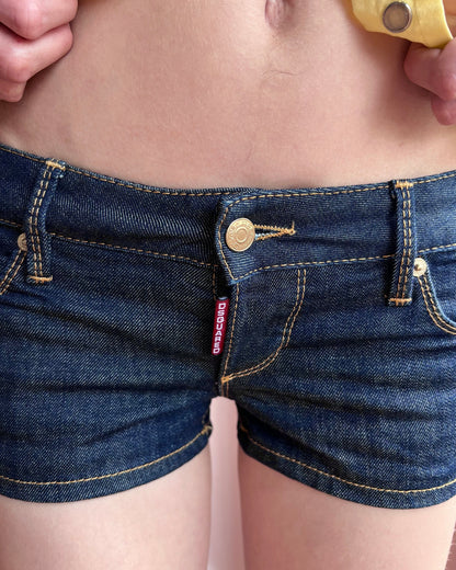 Dsquared² 2013 Low Rise Denim Micro Shorts