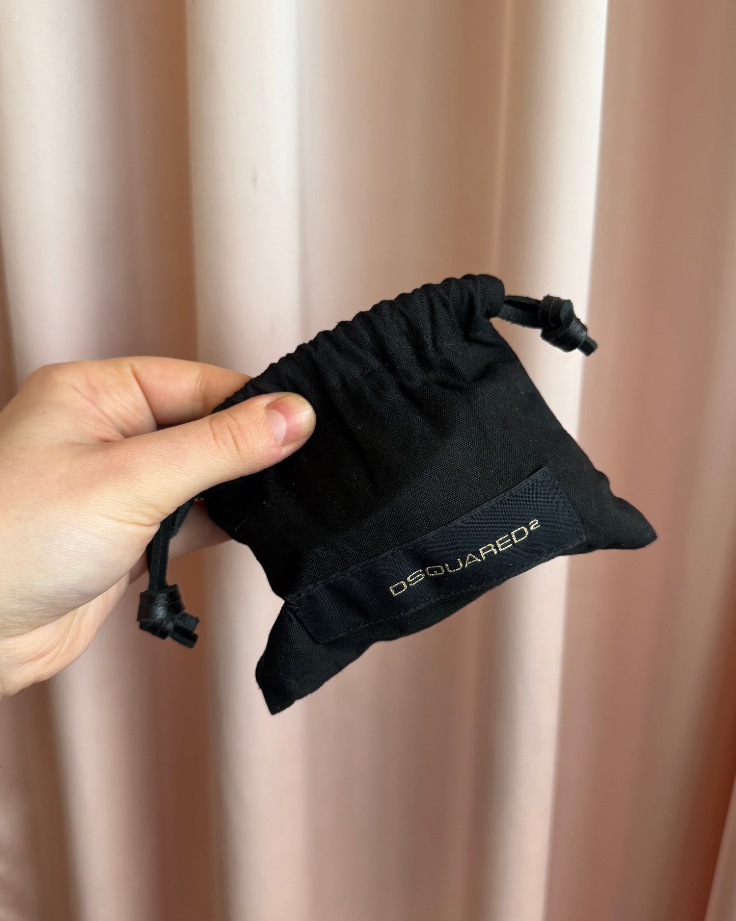 Dsquared² Studded Black & Brown Leather Bangle Bracelet