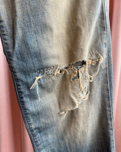 D&G S/S 2005 Distressed Faded Mud Wash Denim