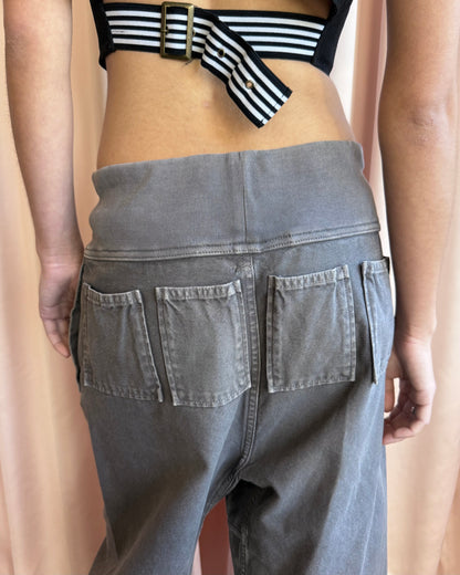 Kapital Charcoal Grey Drawstring Cotton Pants