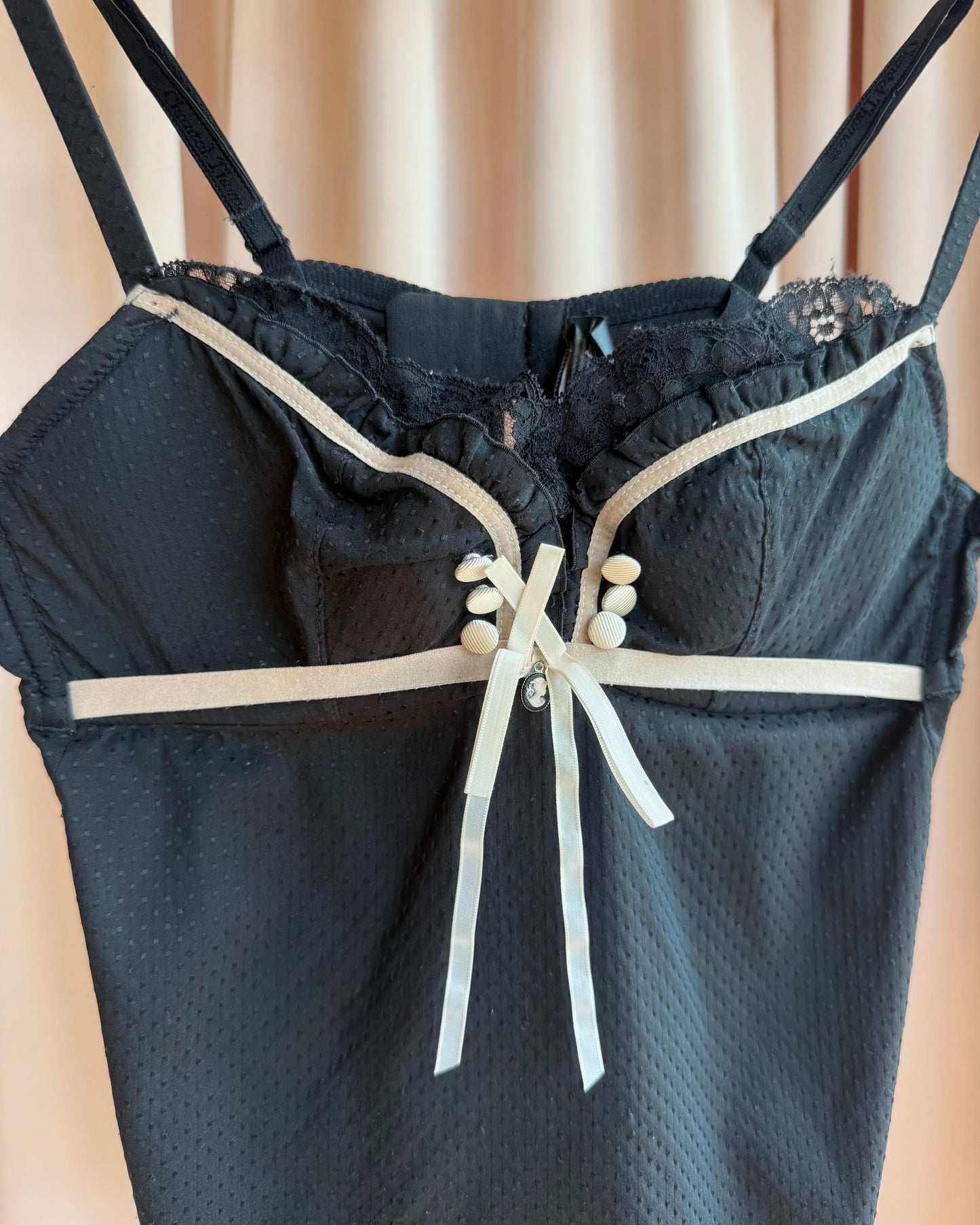 Chantal Thomass Swiss Dot Cameo Charm Lace Trim Camisole