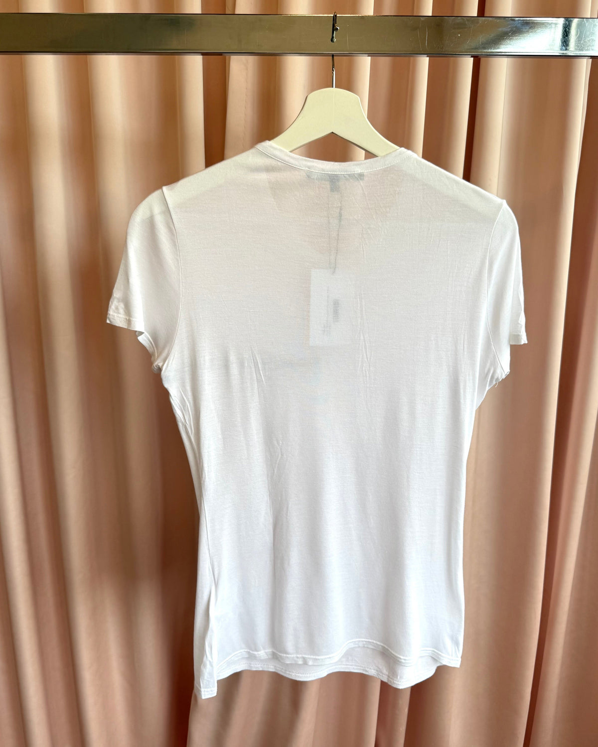Gucci 2006 Stripe Logo Bow White Modal Henley Short Sleeve T-Shirt