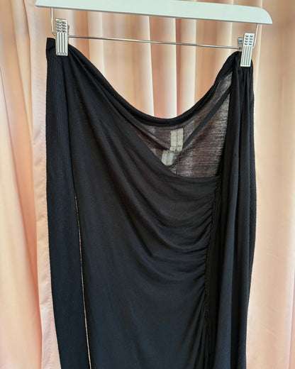 Rick Owens F/W 07 Exploder Asymmetrical Black Long Sleeve Top