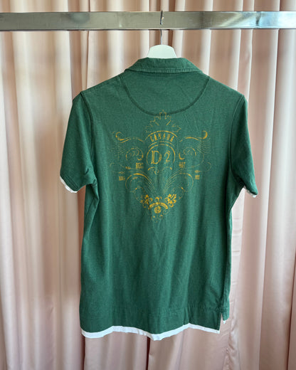 Dsquared² F/W 2006 Forest Green Double Layered Polo Shirt