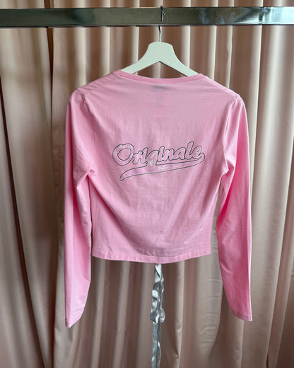 D&G S/S 2002 "Originale" Pink Ballet Long Sleeve Wrap Top