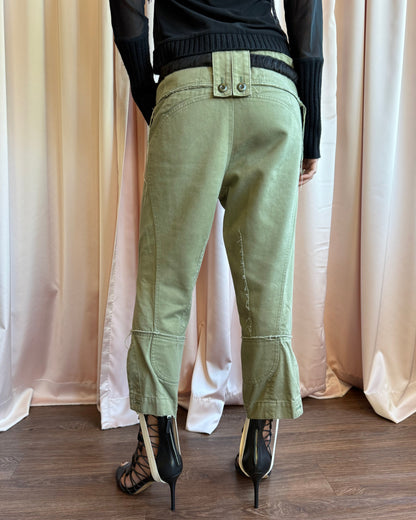 Junya Watanabe S/S 2006 Military Green Cropped Stirrup Pants