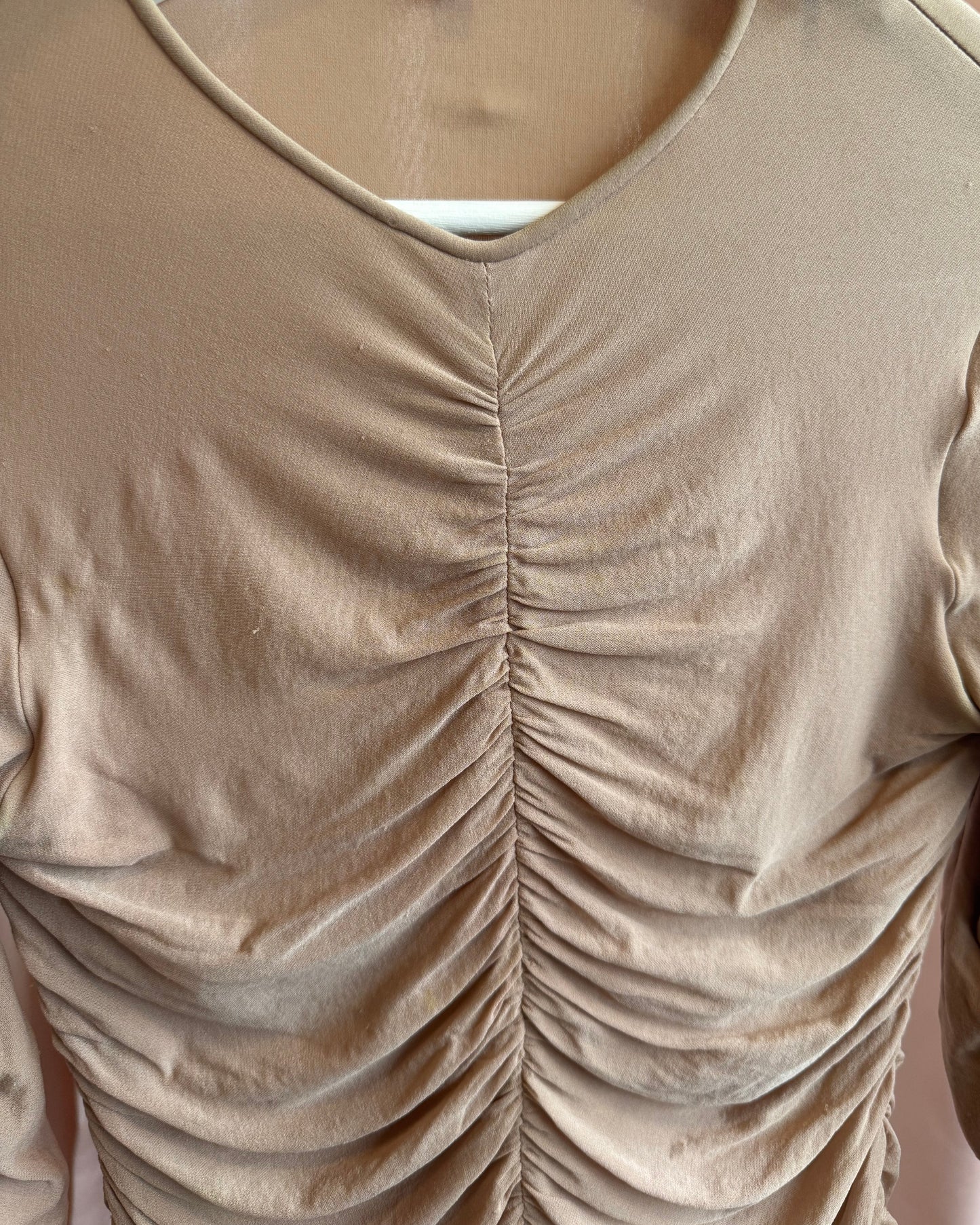 Gucci F/W 1999 by Tom Ford Runway Ruched Long Sleeve Blouse