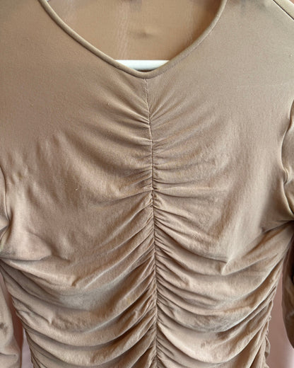 Gucci F/W 1999 by Tom Ford Runway Ruched Long Sleeve Blouse