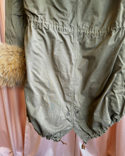 Japanese Brand Fur Hood & Trim Khaki Fishtail Mod Parka
