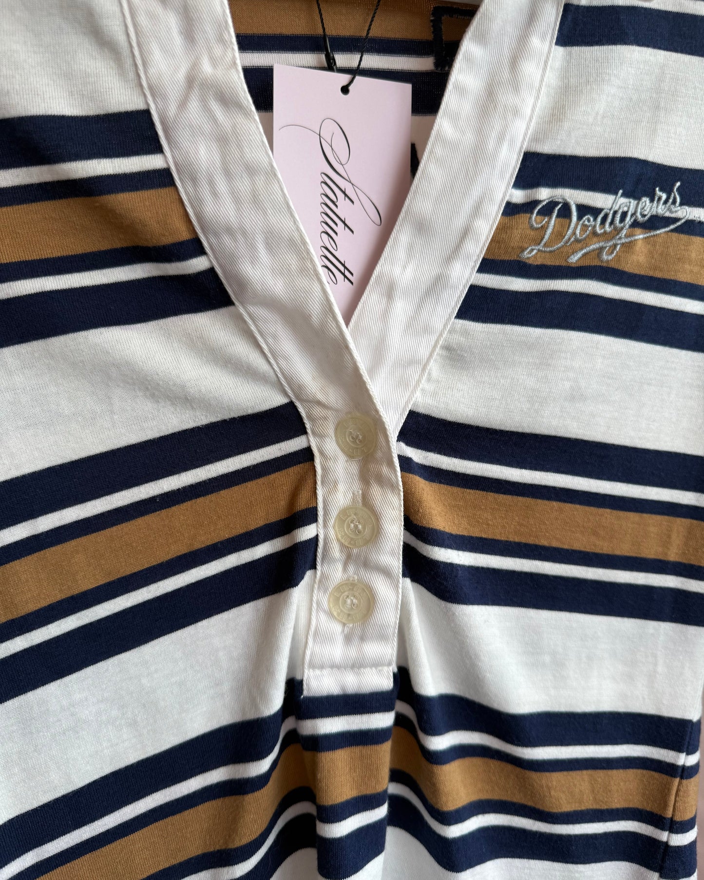 Japanese Brand x LA Dodgers Polo Long Sleeve Top