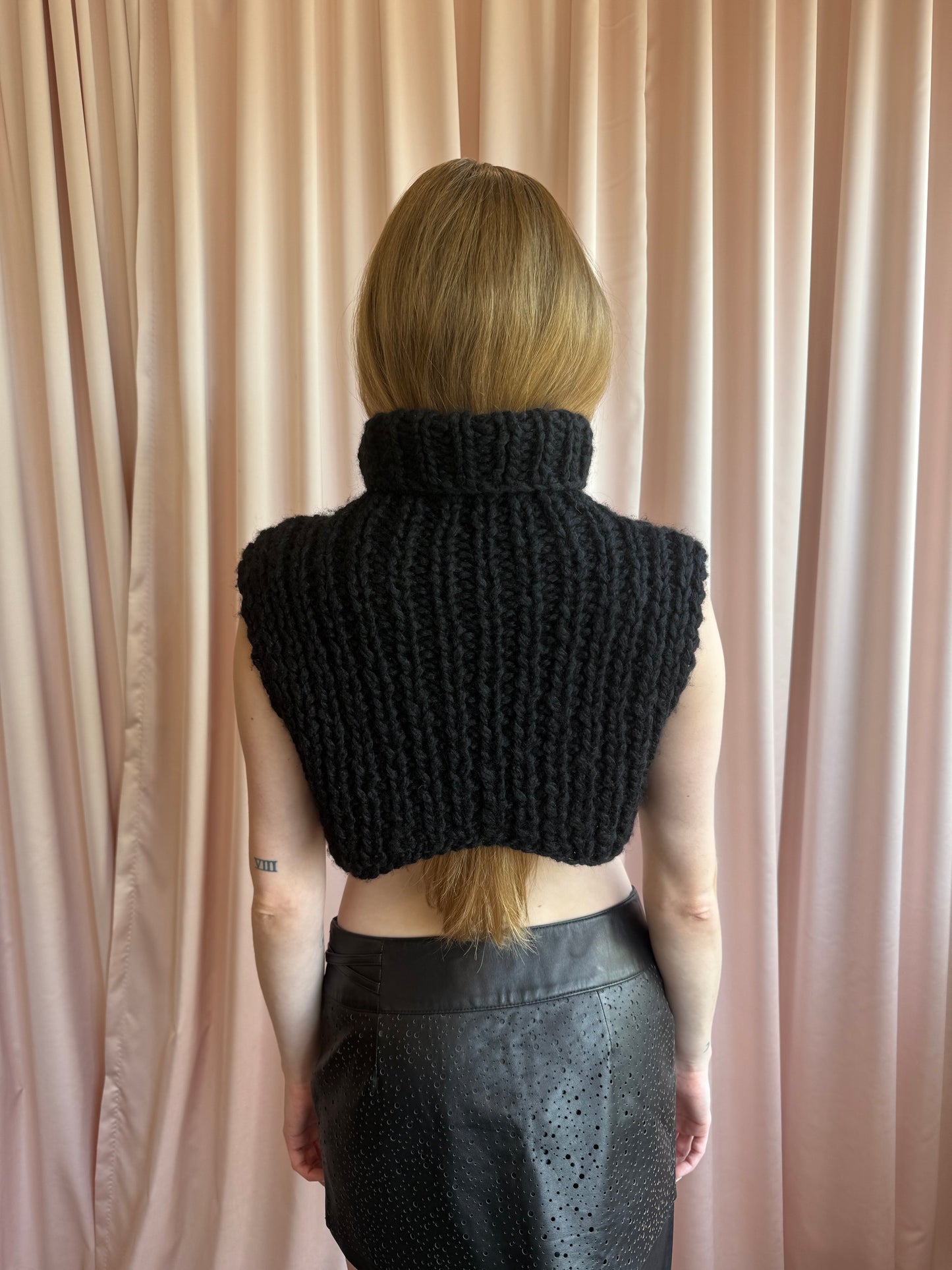 Helmut Lang F/W 2002 Black Knit Turtleneck Dickie