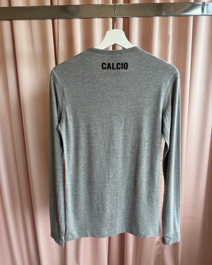 Dolce & Gabbana Underwear "Italia" Patch Grey Henley Shirt