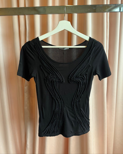 Issey Miyake S/S 2005 Black Short Sleeve Top