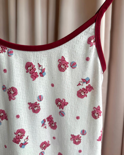 Hysteric Glamour Puppy Print Pointelle Tank Top