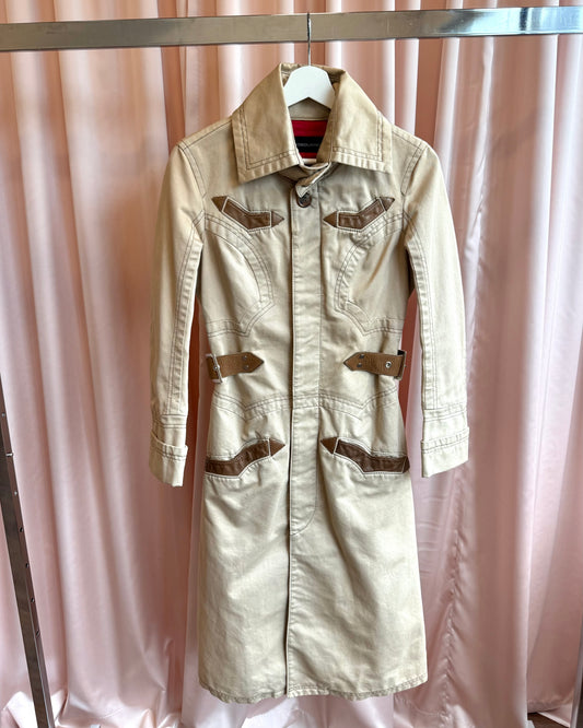 Dsquared² F/W 2004 Tan Cotton Trench Coat