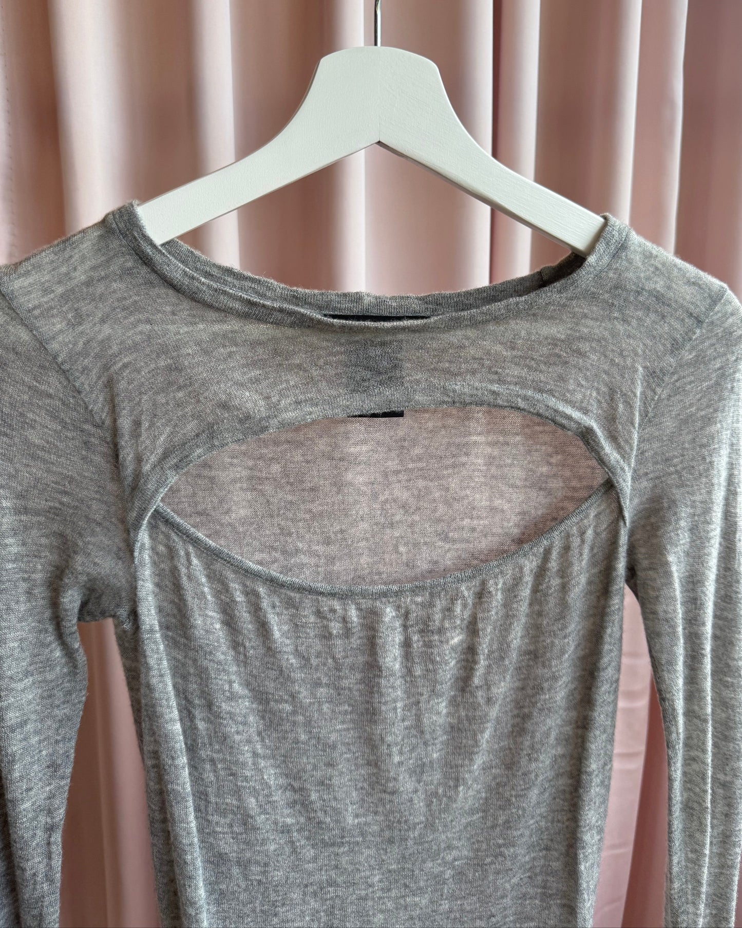 Isabel Marant 100% Cashmere Cut Out Grey Sweater