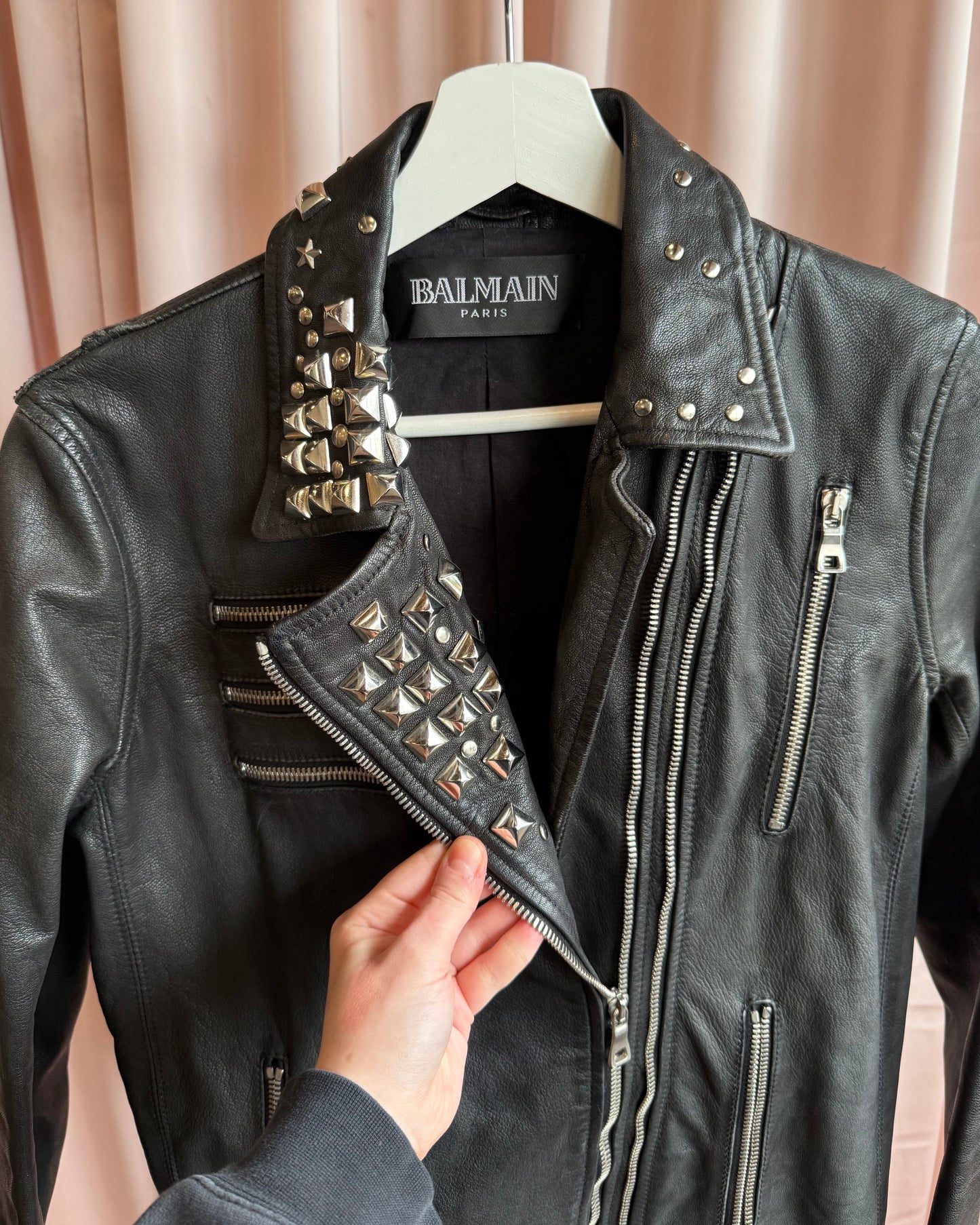 Balmain S/S 2011 by Christophe Decarnin Ten Zipper Studded Goat Leather Jacket