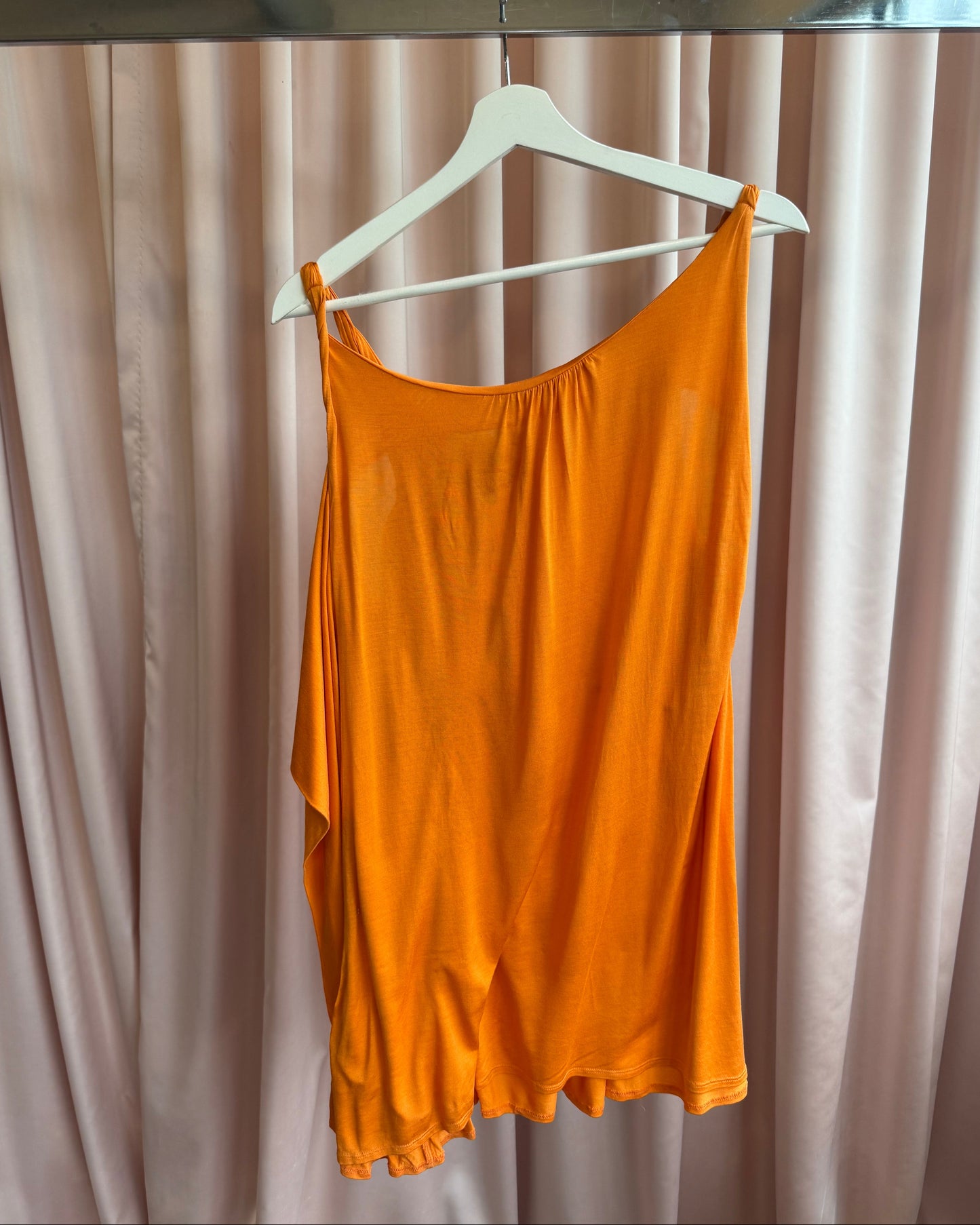 Tsumori Chisato Spherical Draped Orange Tank Mini Dress